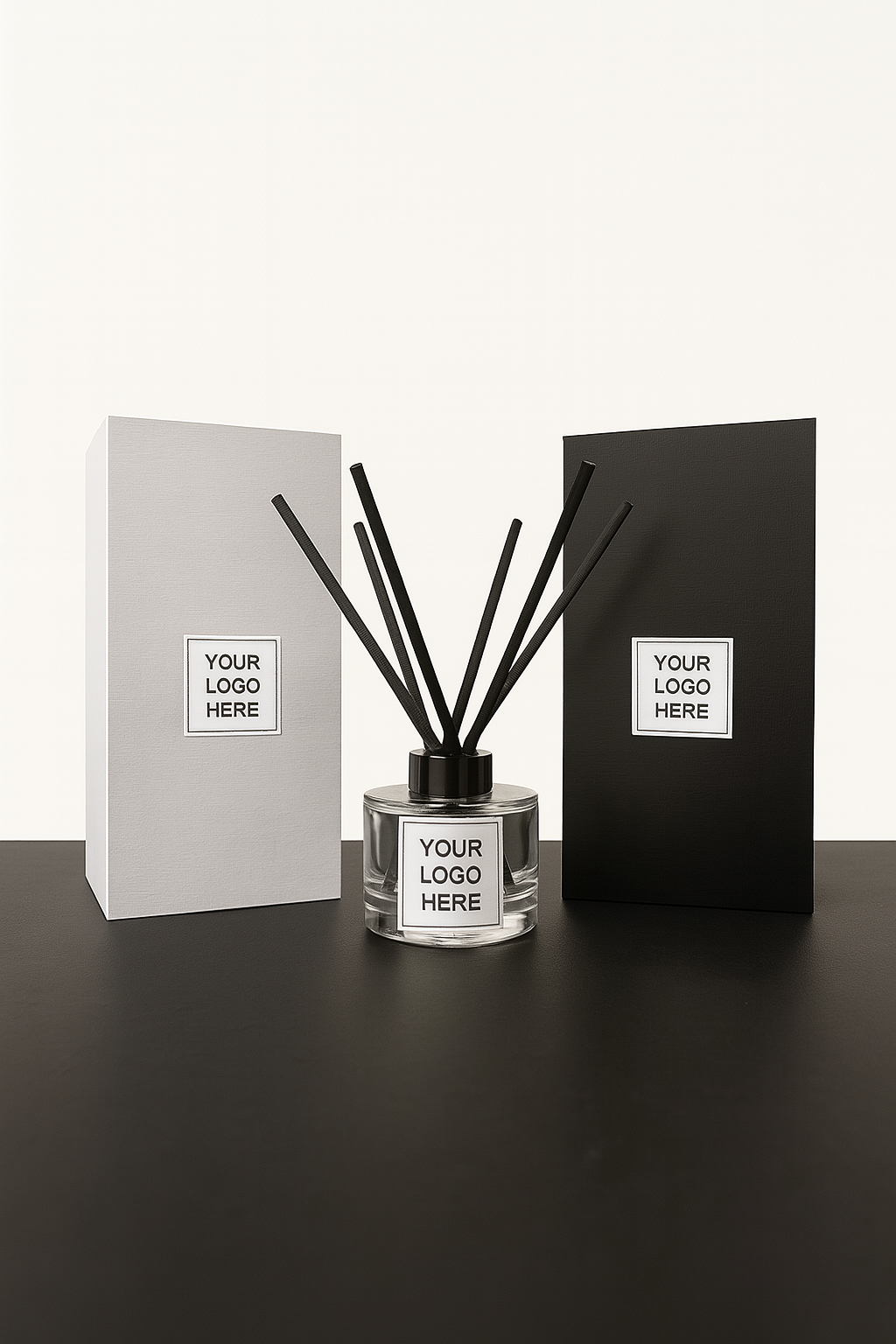5.6 ounce clear reed diffuser with magnetic box