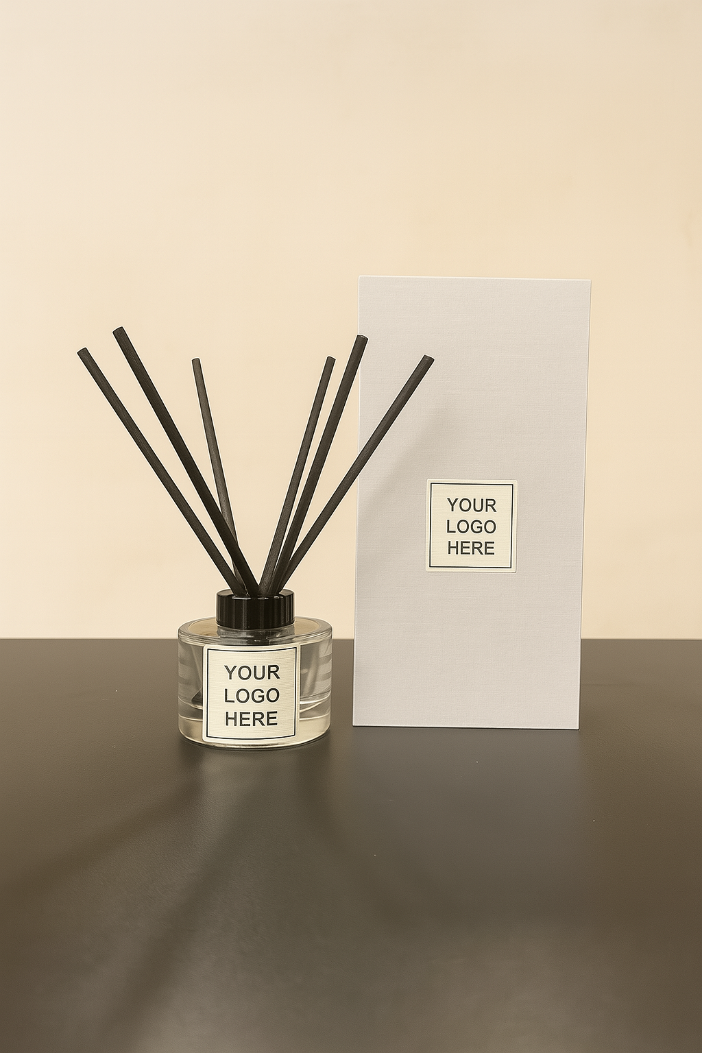 5.6 ounce clear reed diffuser with magnetic box