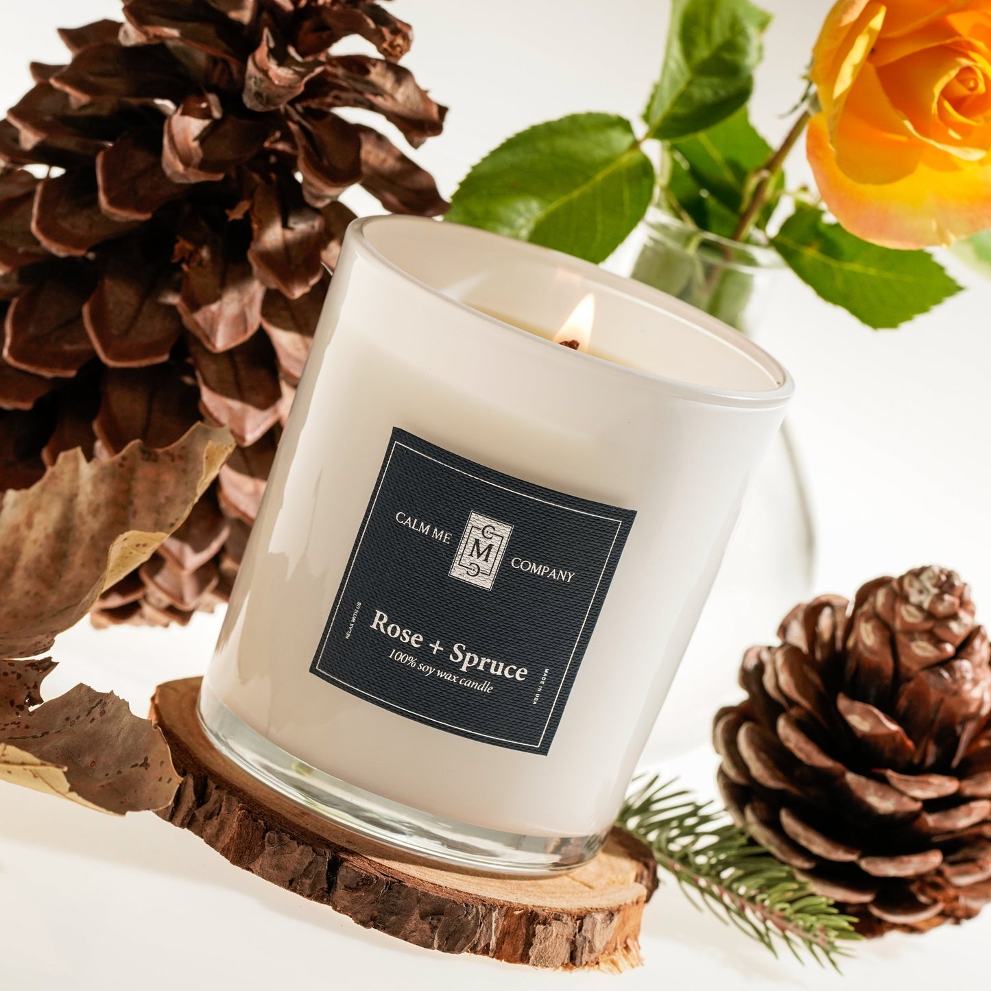 ROSE + SPRUCE CANDLE