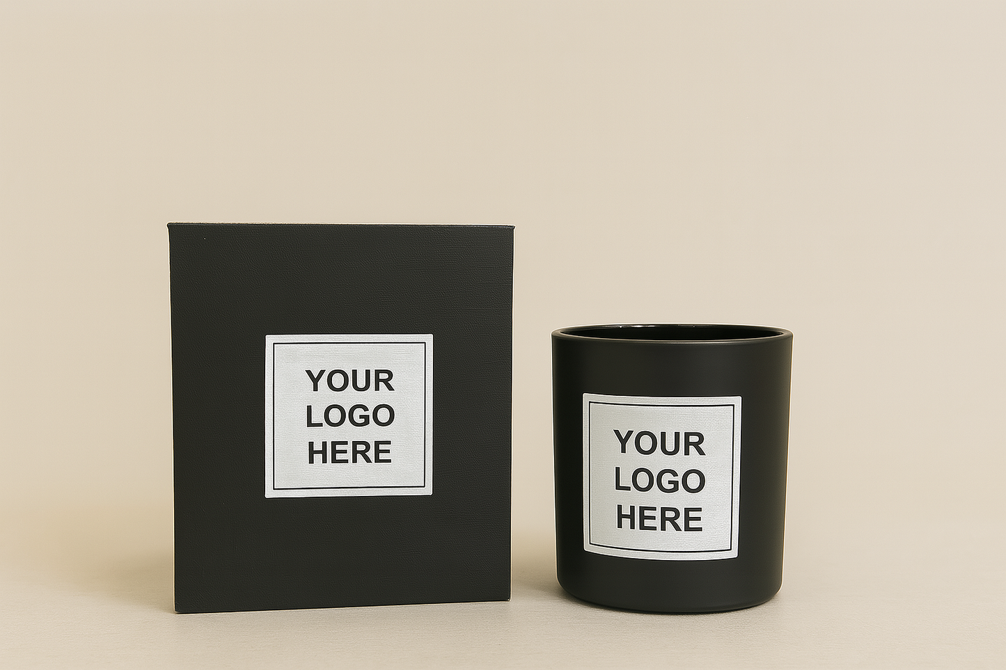 Matte candle with magnetic box