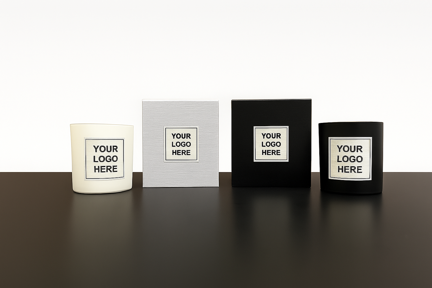 Matte candle with magnetic box