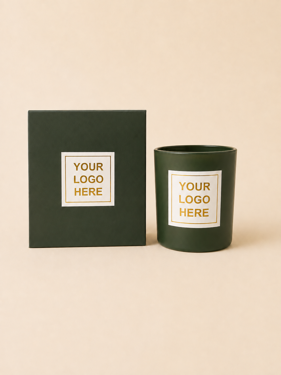 Matte candle with magnetic box