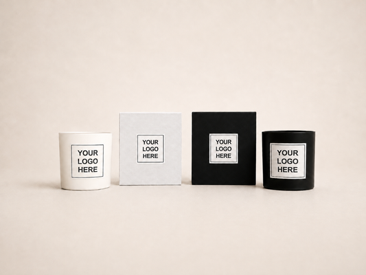 Matte candle with magnetic box