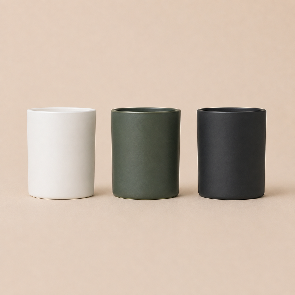 Matte candle with magnetic box