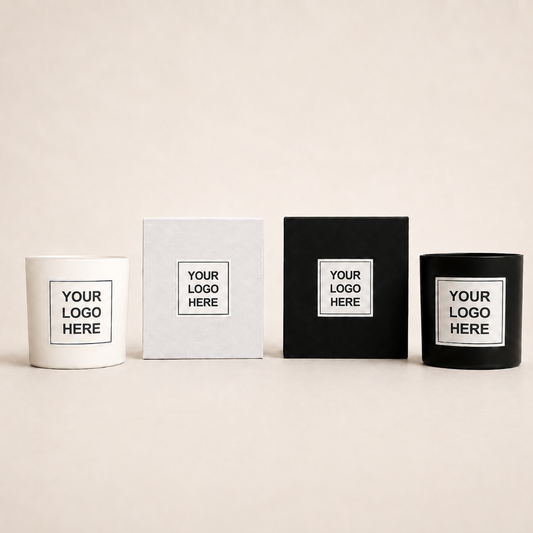 Matte candle with magnetic box