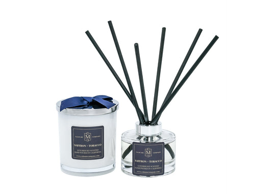 Saffron + Tobacco Candle and DIffuser Set